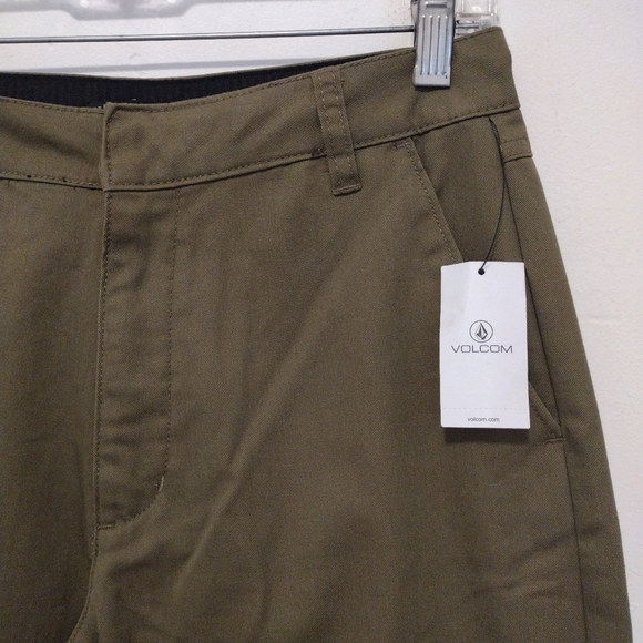 Volcom - So Chickie Highrise Crop Olive Pants - Picture 5 of 16